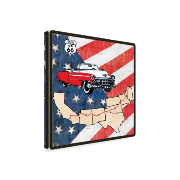 Sher Sester 'All American Route 66 Car' Canvas Art,14x14